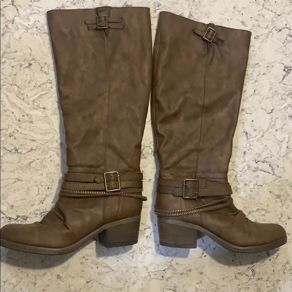 Carlos Santana Tall Brown Boots